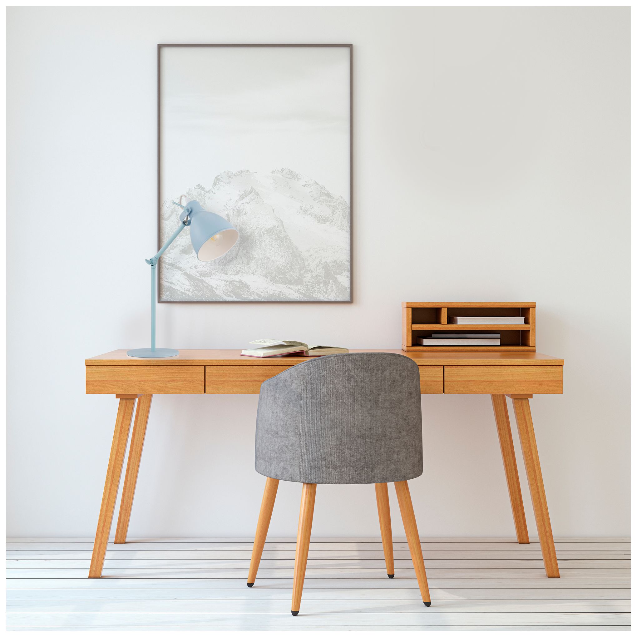 Image 4 Eglo Priddy-P Pastel Light Blue Adjustable Desk Lamp more views