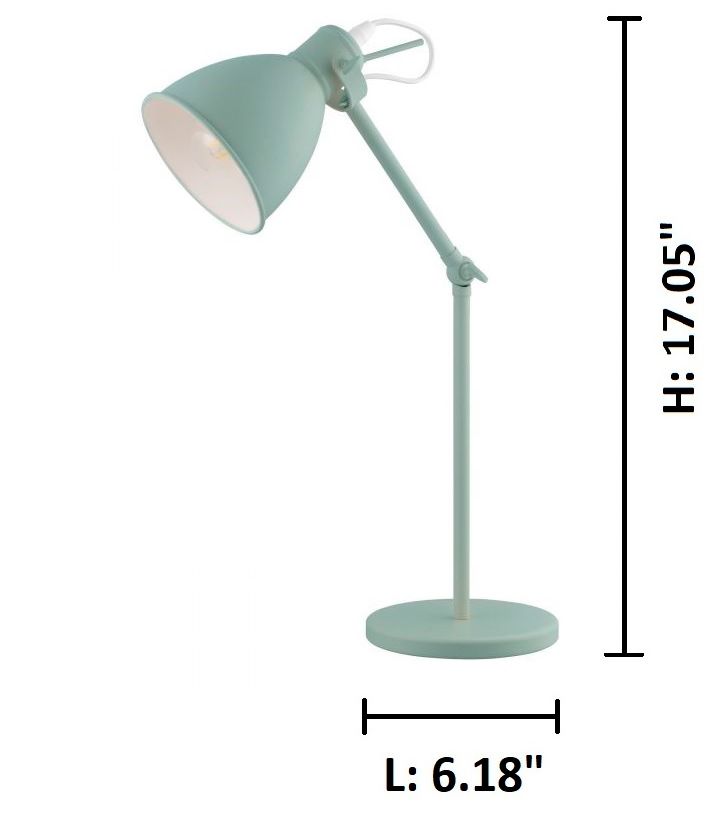 Thumbnail3 of Eglo Priddy-P Pastel Light Green Adjustable Desk Lamp more views