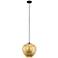 Eglo Priorat 11 1/4" Wide Black and Gold Pendant Light