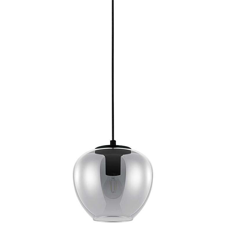 Image 1 Eglo Priorat 9 1/4" Wide Smoked Glass Mini Pendant Light