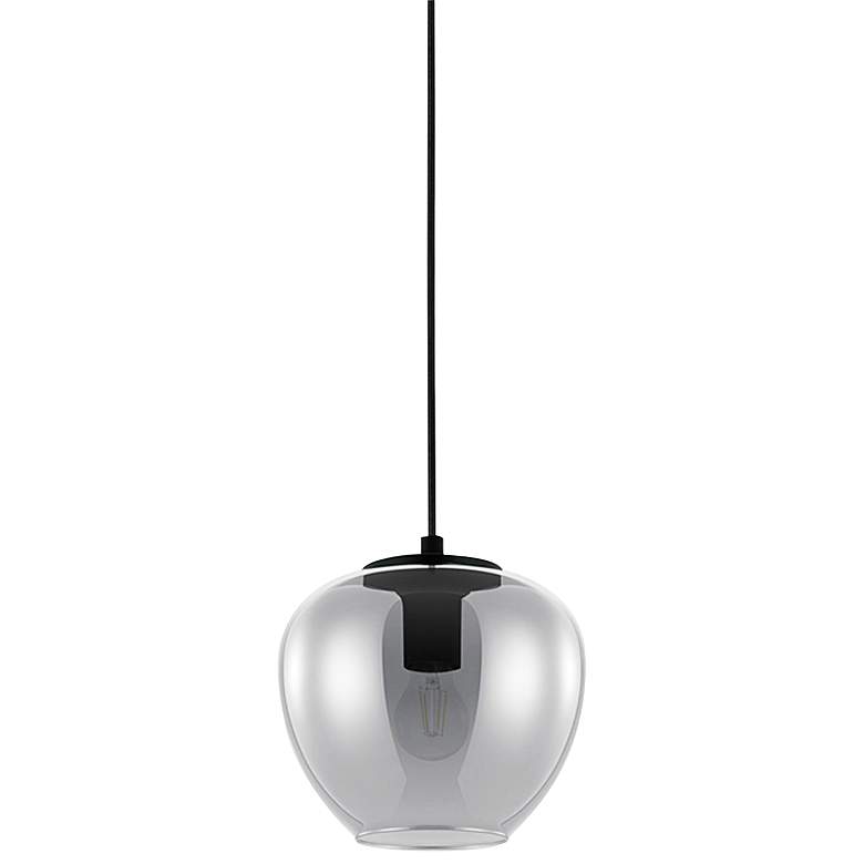 Image 1 Eglo Priorat 9 1/4 inch Wide Smoked Glass Mini Pendant Light