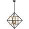 EGLO Pryor 4-Light Antique Gold and Black Pendant Light