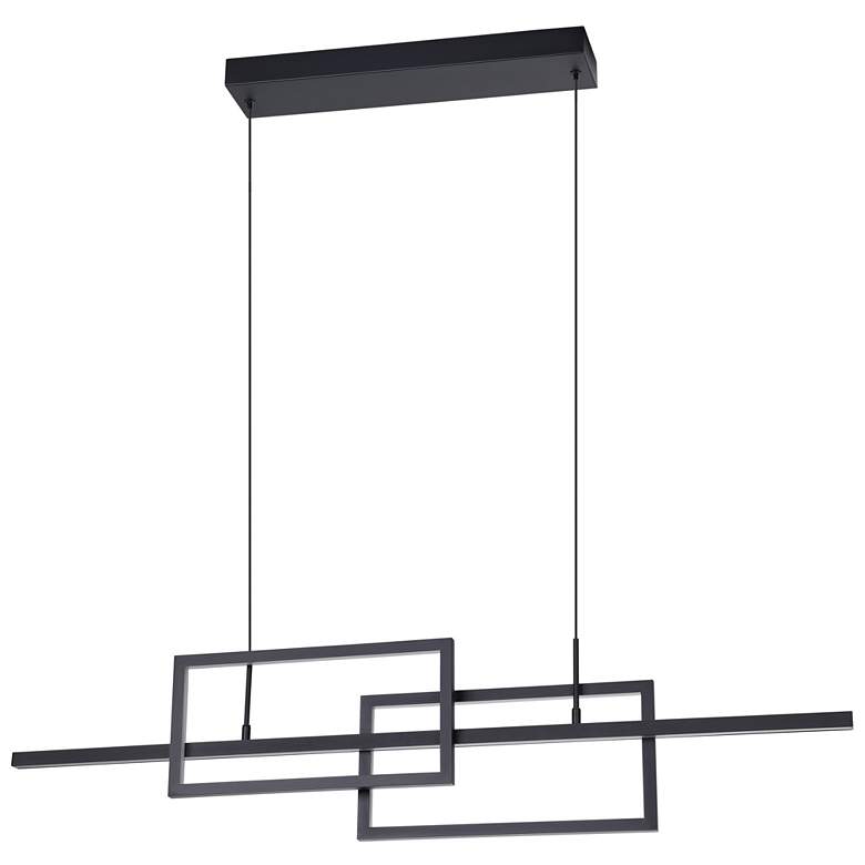 Image 1 Eglo Puebla 45 inch Black 3CCT LED Pendant Light