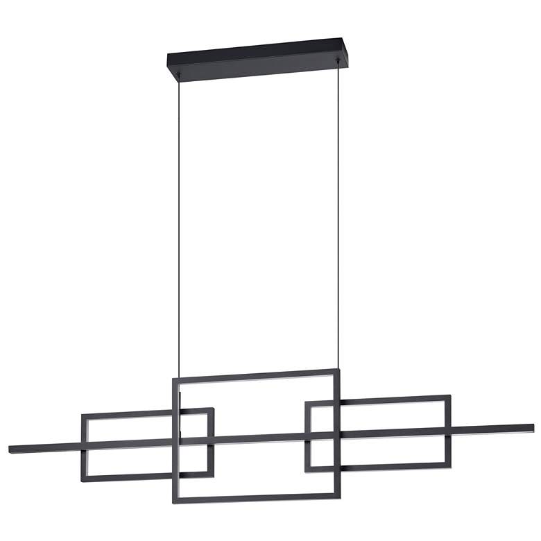 Image 1 Eglo Puebla 59 inch Black 3CCT LED Pendant Light