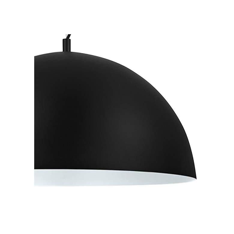 Image 3 Eglo Rafaelino 21 inch Wide Black and White Pendant Light more views