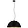 Eglo Rafaelino 23.62" Wide Black and Gold Leaf Pendant Light