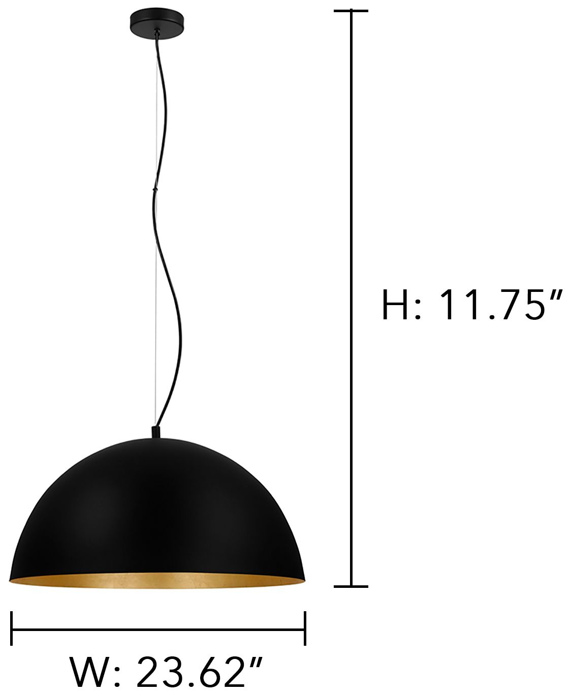 Image 2 Eglo Rafaelino 23.62" Wide Black and Gold Leaf Pendant Light more views