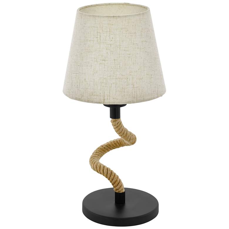 Image 1 Eglo Rampside 15 3/4 inch High Black and Brown Accent Table Lamp