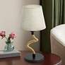 Eglo Rampside 15 3/4" High Black and Brown Accent Table Lamp