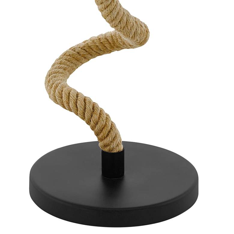 Image 4 Eglo Rampside 15 3/4" High Black and Brown Accent Table Lamp more views