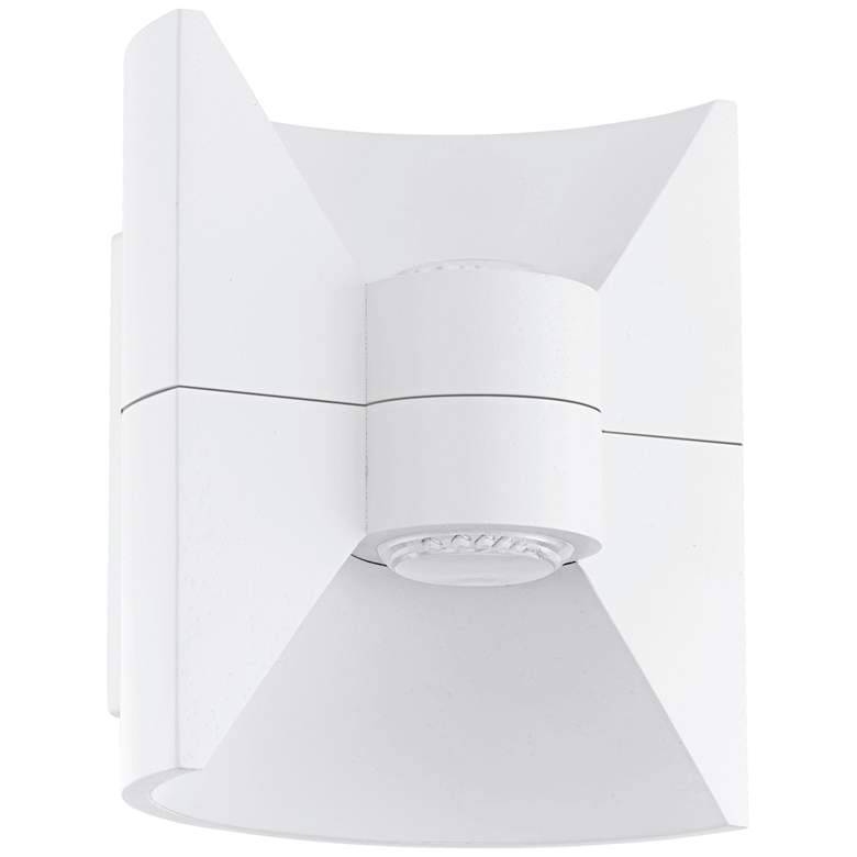 Image 1 Eglo Redondo 6 1/2" Wide White LED Outdoor Wall Light