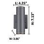 6_Eglo Riga 7 1/4" High Black Outdoor Wall Light more views