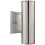 Eglo Riga 8" High Stainless Steel Up-Down Outdoor Wall Light