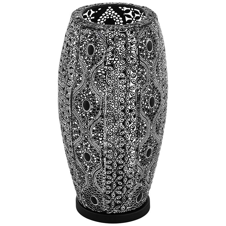 Image 1 Eglo Riyadh 12 3/4 inch High Antique Black Accent Table Lamp