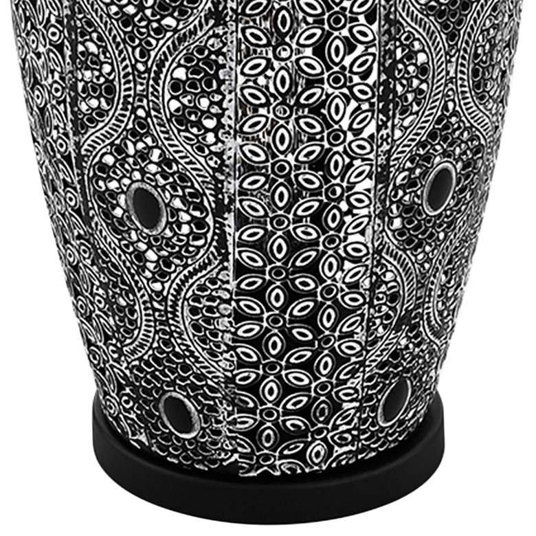 Image 3 Eglo Riyadh 12 3/4" High Antique Black Accent Table Lamp more views