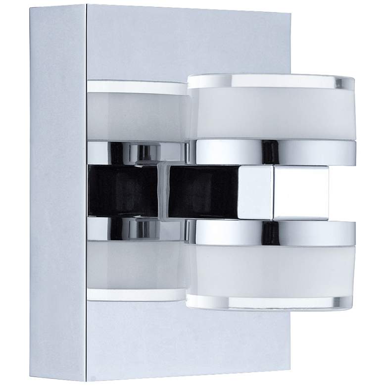 Image 1 Eglo Romendo 6 1/4" High Chrome 2-Light LED Wall Sconce