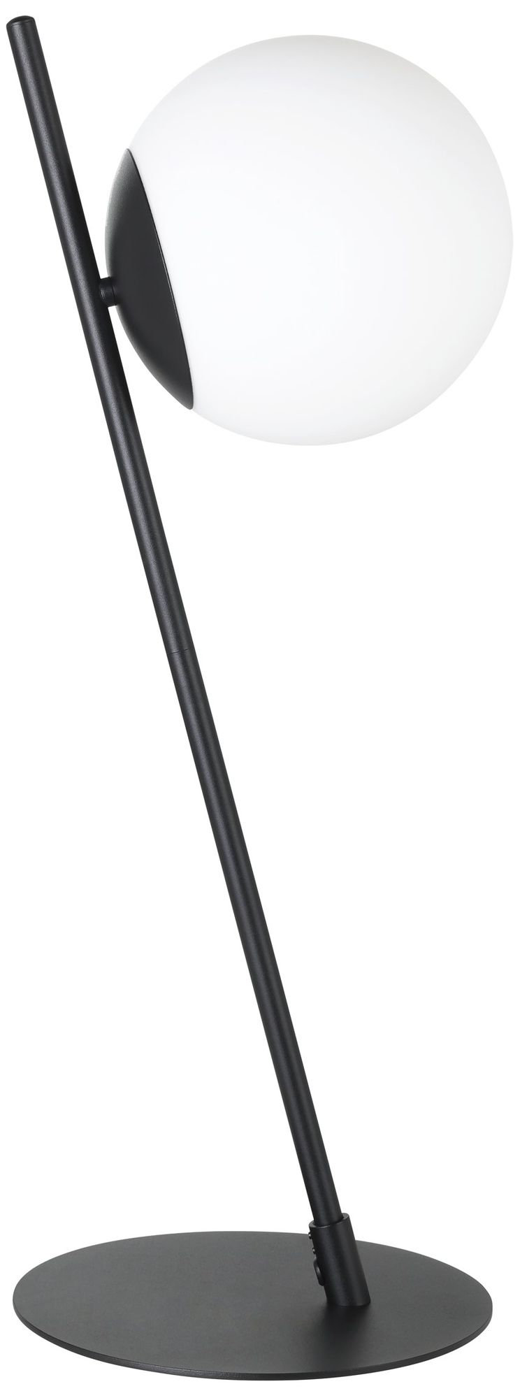 Image 2 Eglo Rondo 4 22 inch Black Table Lamp with White Glass Shade more views