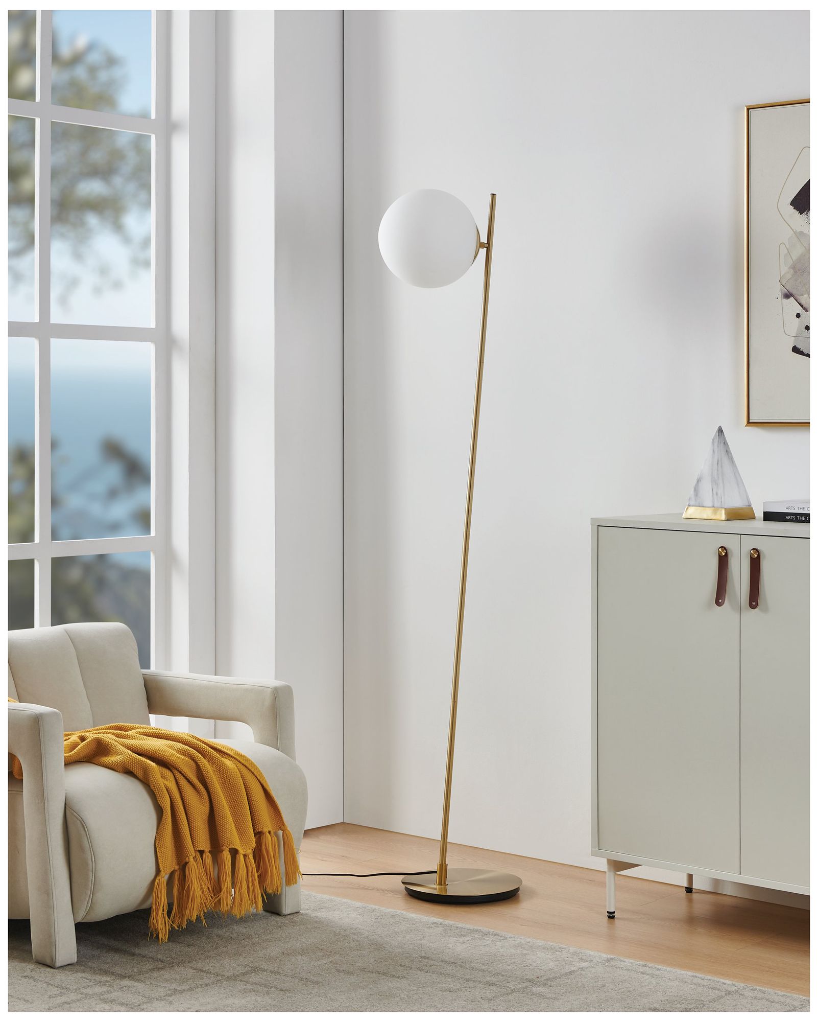 Image 5 Eglo Rondo 4 68-inch Brushed Gold Floor more views