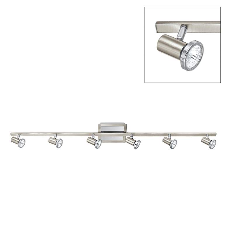 Image 1 Eglo Rottelo Chrome - Nickel Six-Light Modern Track Fixture