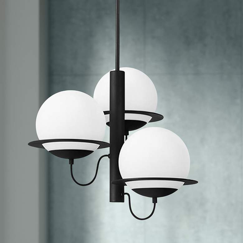 Image 1 Eglo Sabalete 18 1/4" Wide Matte Black Modern Pendant Light