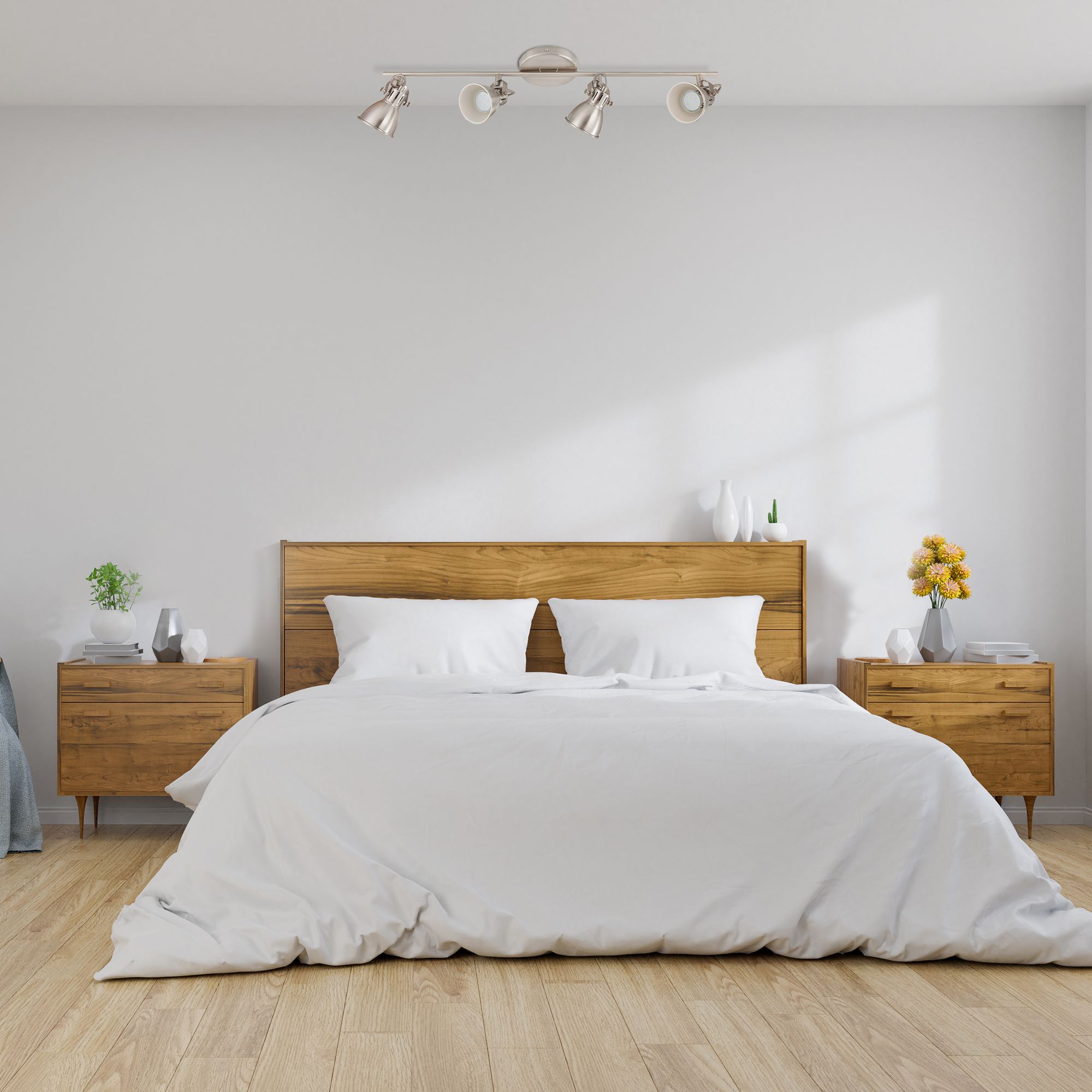 Eglo Seras 2 4-Light Satin Nickel Track Fixture