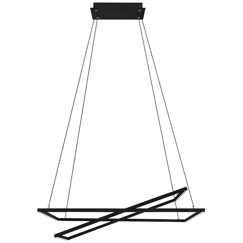 Image 2 Eglo Tamasera 15 3/4 inch Wide Structured Black Modern LED Pendant