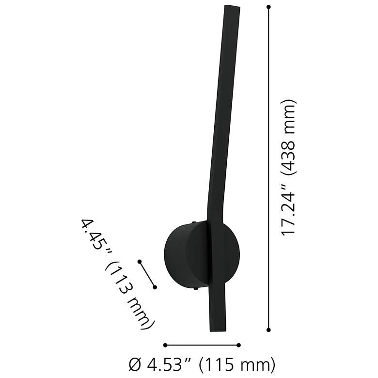 Image 3 Eglo Taparita 17-inch Black LED Outdoor more views
