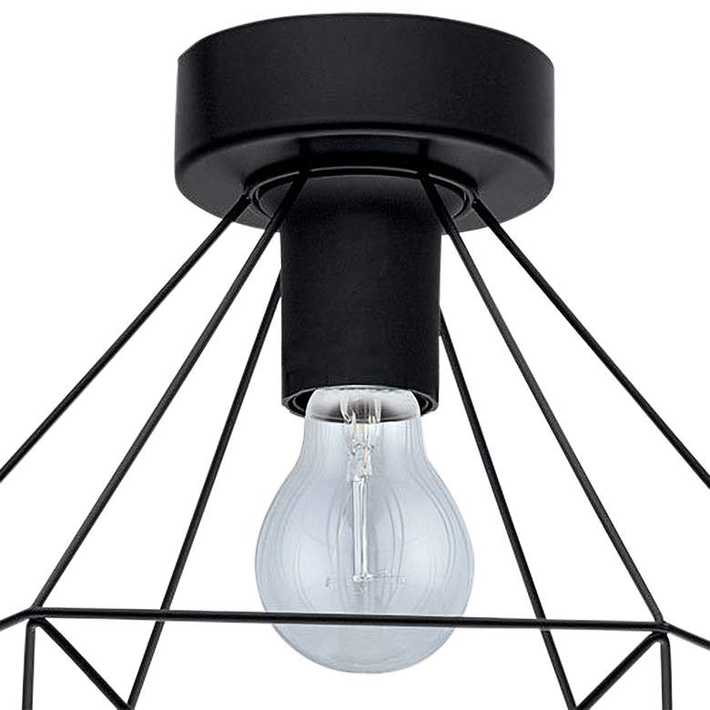 Image 4 Eglo Tarbes 12 3/4 inch Wide Matte Black Ceiling Light more views