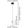 2_Eglo Terque 1 Light Black & Brushed Gold LED Pendant Light w/ Glass Shade more views