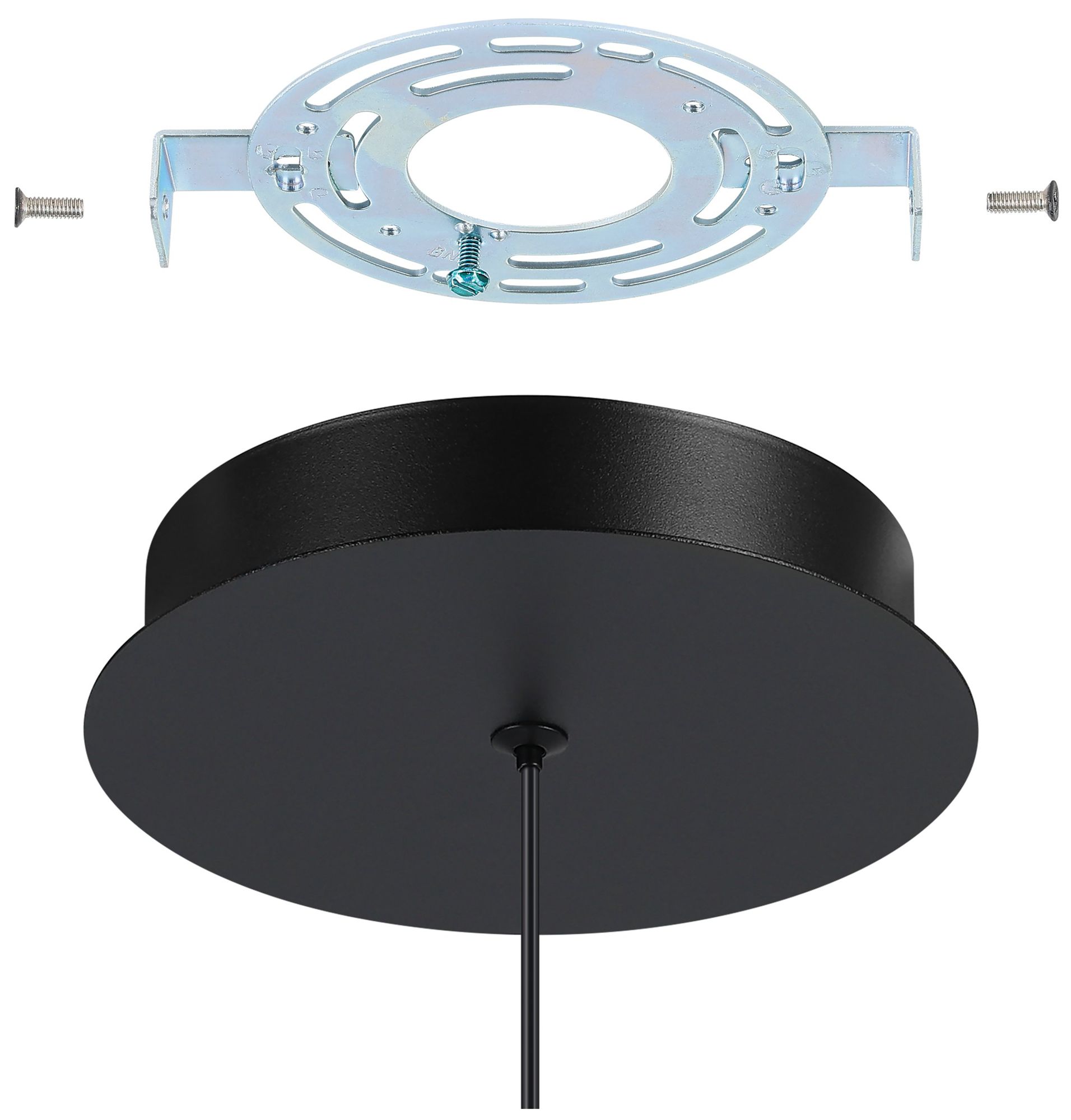 Image 4 Eglo Terque 1 Light Black & Brushed Gold LED Pendant Light w/ Glass Shade more views