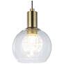 3_Eglo Terque 54" 6 Light Black & Brushed Gold LED Pendant w/ Glass Shades more views