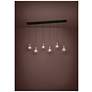 4_Eglo Terque 54" 6 Light Black & Brushed Gold LED Pendant w/ Glass Shades more views