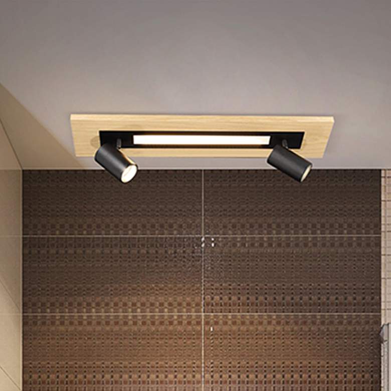 Image 2 Eglo Torrestralle 27 1/4" Wide Natural LED Ceiling Light