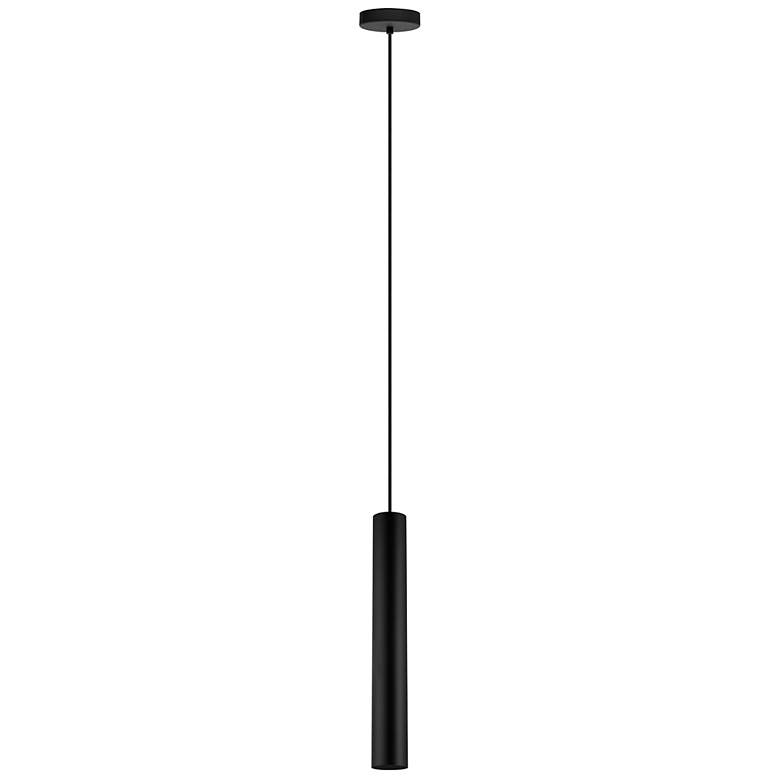 Image 1 Eglo Tortoreto 2 1/2" Wide Black Cylinder Mini Pendant