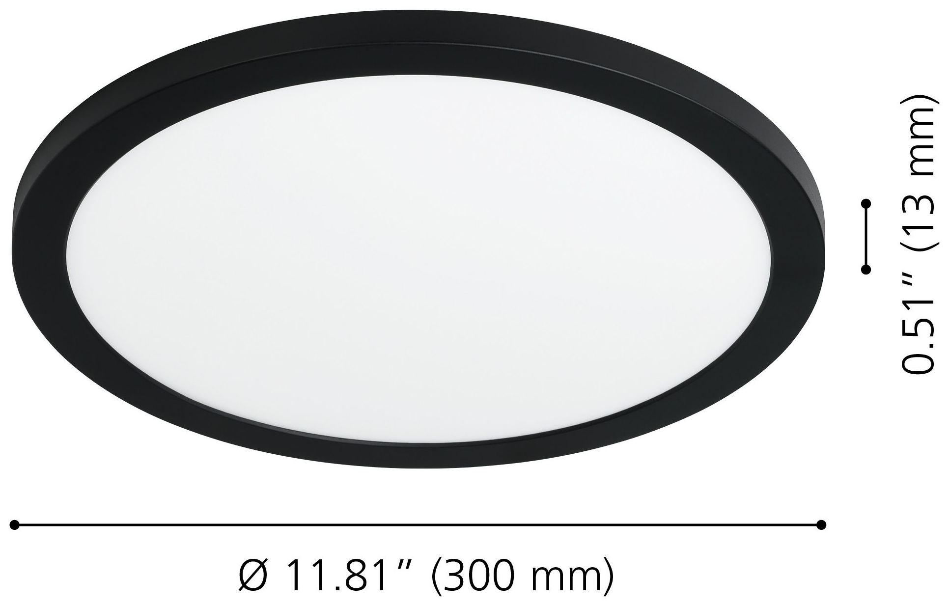 Image 2 Eglo Trago 5 12-inch Black 5CCT LED Flush Mount more views