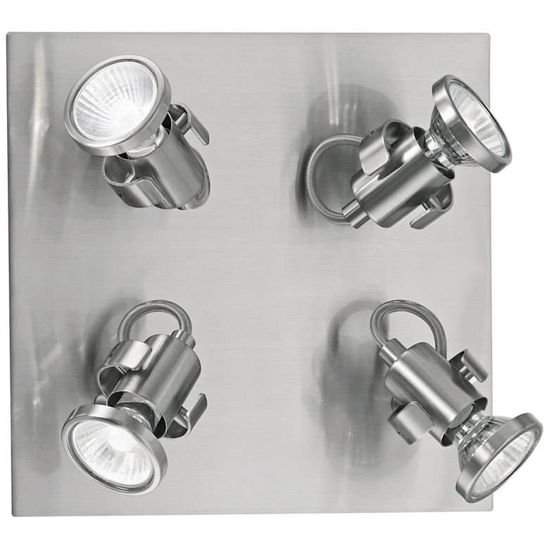 Image 1 Eglo Tukon 1 Matte Nickel Canopy 4-Head Spot Light