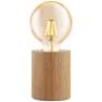 1_Eglo Turialdo 4" High Natural Wood Accent Table Lamp