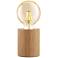 Eglo Turialdo 4" High Natural Wood Accent Table Lamp