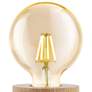 2_Eglo Turialdo 4" High Natural Wood Accent Table Lamp more views