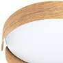 Eglo Valcasotto 13.8" Wide Wood Trim LED Modern Ceiling Light