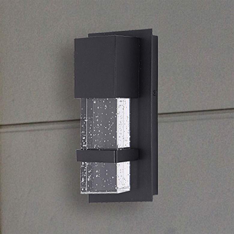 Image 1 Eglo Venecia 10 inch High Large Matte Black Modern LED Outdoor Wall Light