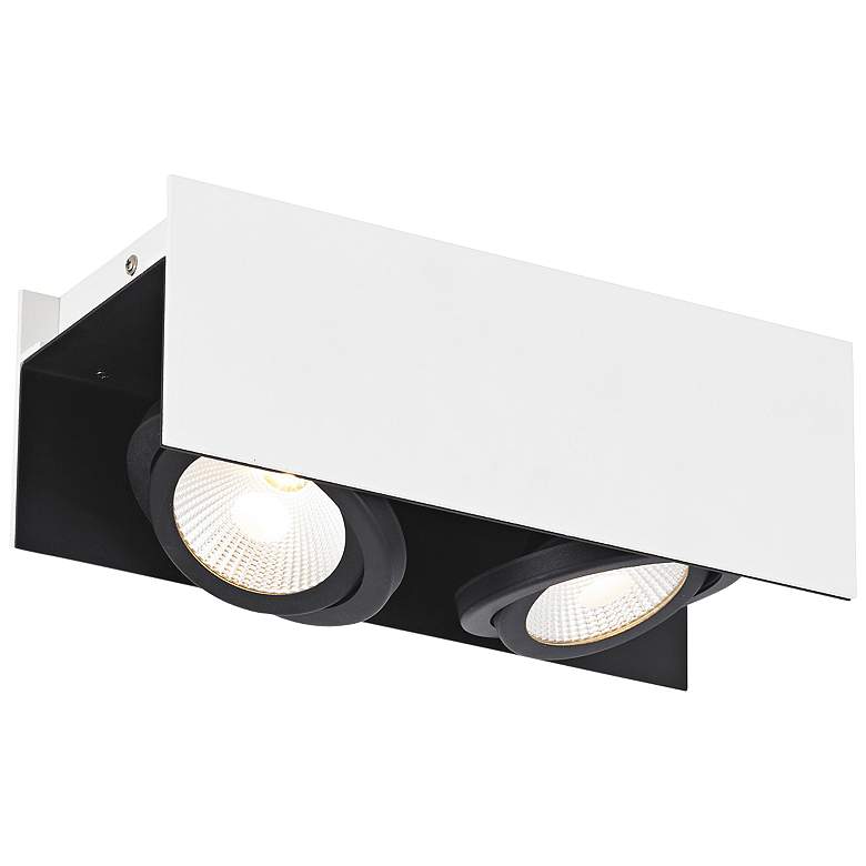 Image 1 Eglo Vidago 2-Light White and Black LED Track Fixture