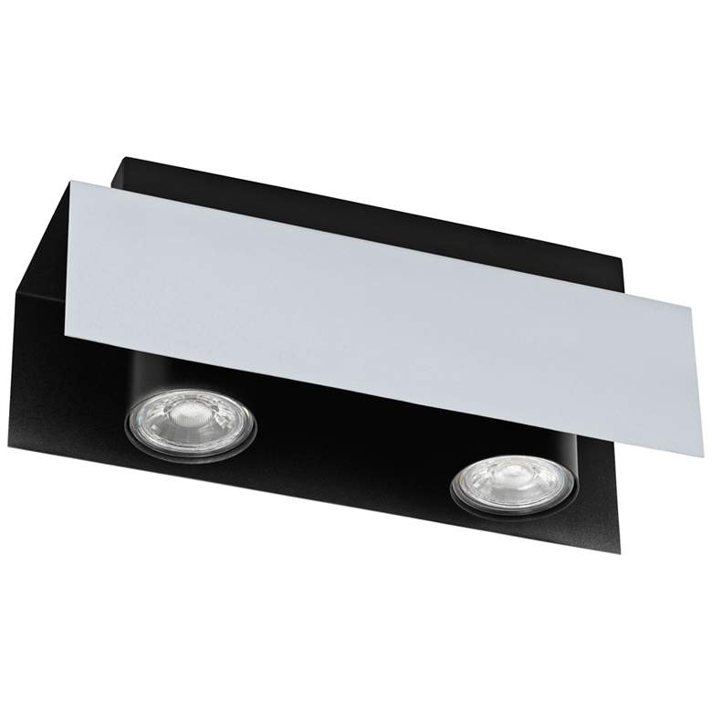 Image 1 Eglo Viserba 2-Light Aluminum and Black LED Track Fixture