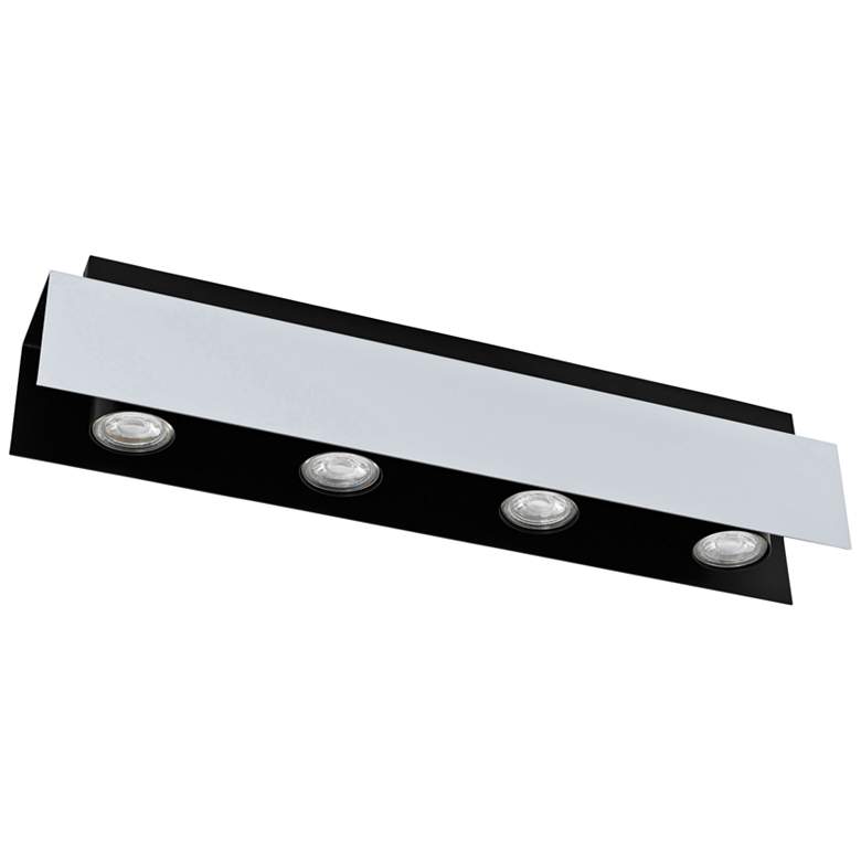 Image 1 Eglo Viserba 4-Light Aluminum and Black LED Track Fixture