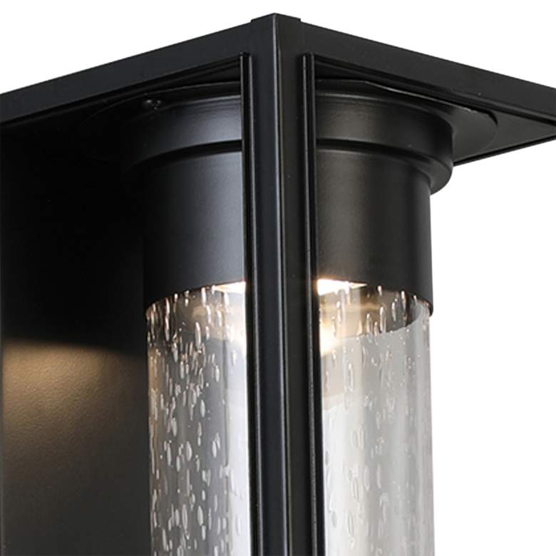 Image 4 Eglo Walker Hill 12" High Matte Black LED Outdoor Wall Light more views