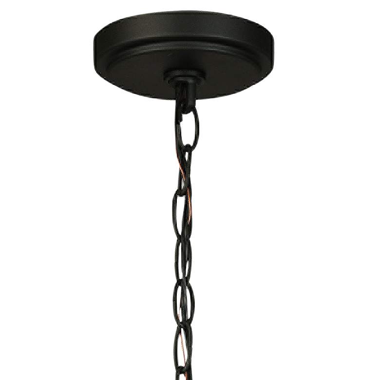 Image 4 Eglo Walker Hill 14 1/2"H Matte Black Outdoor Hanging Light more views