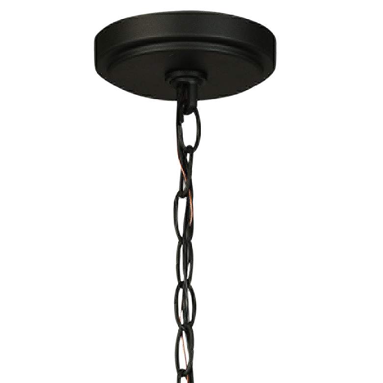 Image 4 Eglo Walker Hill 14 1/2 inchH Matte Black Outdoor Hanging Light more views