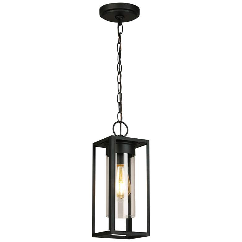 Image 5 Eglo Walker Hill 14 1/2"H Matte Black Outdoor Hanging Light more views