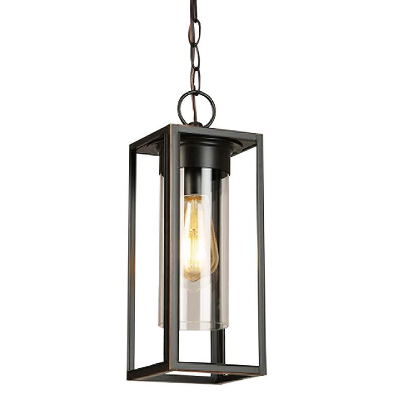Image 2 Eglo Walker Hill 14 1/2 inchH Oil-Rubbed Bronze Outdoor Hanging Light