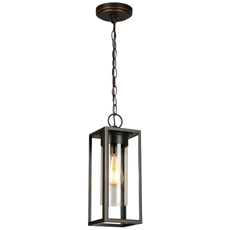 Image 5 Eglo Walker Hill 14 1/2"H Oil-Rubbed Bronze Outdoor Hanging Light more views